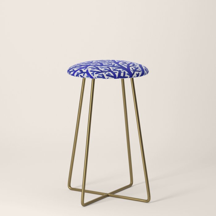 Fan Coral â Navy Stool Gallery Image 4