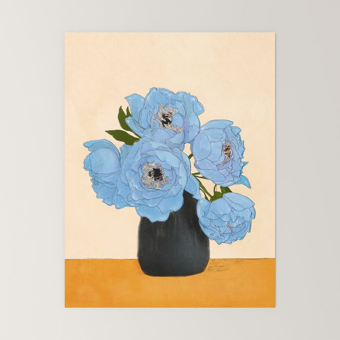 Bouquet Gift Blue Mini Art Print Gallery Image 6