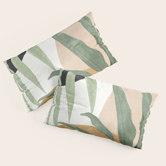 Abstract Art Tropical Leaves 4 Pillow Sham Gallery Image 4