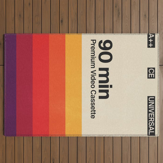 Retro VHS Cassette Tape Outdoor Rug Gallery Image 2