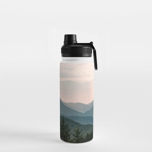 Smoky Mountain Pastel Sunset Water Bottle Gallery Image 2