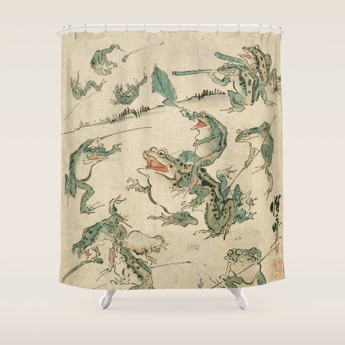 Battle of the Frogs Shower Curtain Gallery Image 1