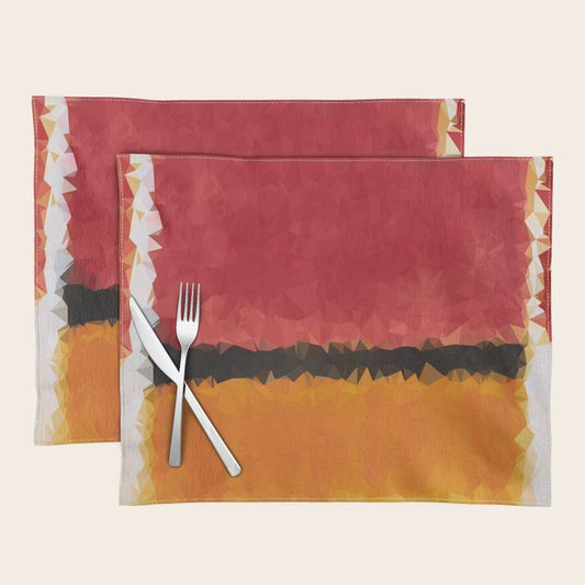Untitled After Rothko Low Poly Geometric Triangles Placemat Gallery Image 2