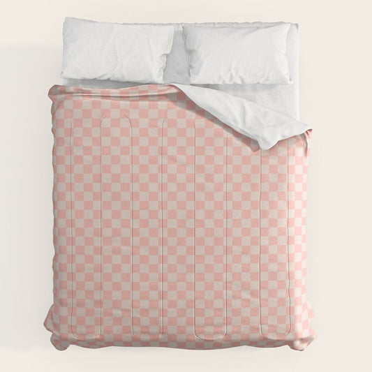 Check VII - Pink â Checkerboard Print Comforter Gallery Image 2