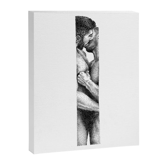 Kiss NOODDOOD Strip Canvas Print Gallery Image 2