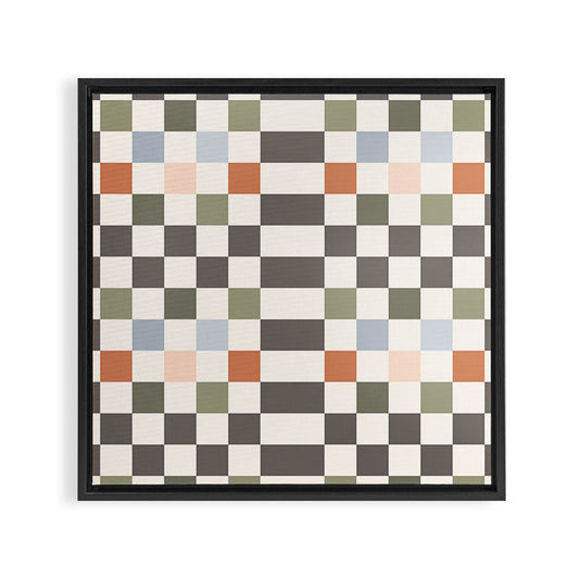 Fall Checkerboard Framed Canvas Print Gallery Image 2