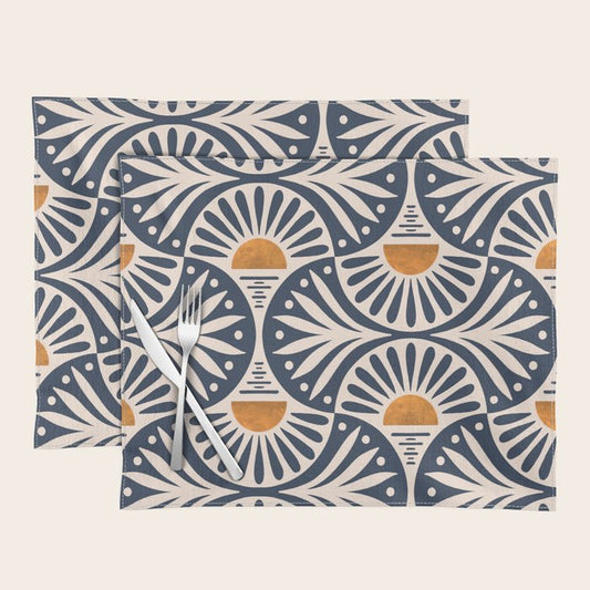 Art Deco Sunset and Leaves Placemat Gallery Image 2