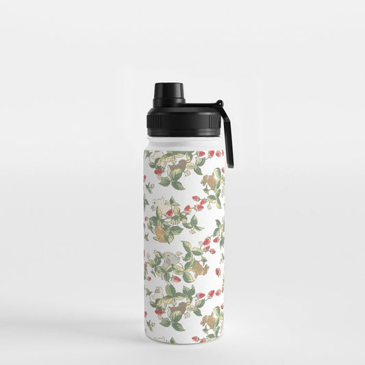 Strawberry fields bunnies Water Bottle Gallery Image 2