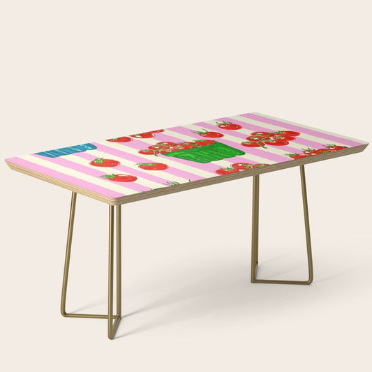 Cherry Tomatoes Euro Summer Aesthetic Stripes Illustration Coffee Table Gallery Image 2