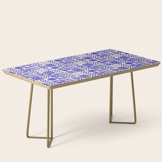Abstract blue tropical mosaic art pattern Coffee Table Gallery Image 2