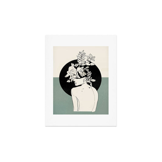 Bloom 8 Line Drawing Art Print Gallery Image 2