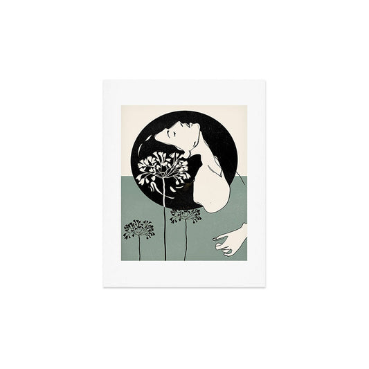 Gentle Beauty 9 Line Drawing Art Print Gallery Image 2