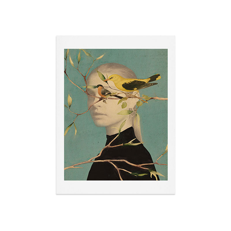 Woman and Birds Art Print Gallery Image 7