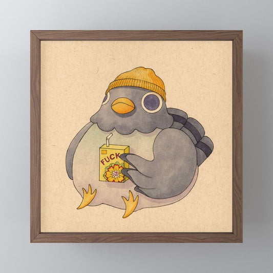 'Fuck' Pigeon 07 Mini Art Print Gallery Image 2