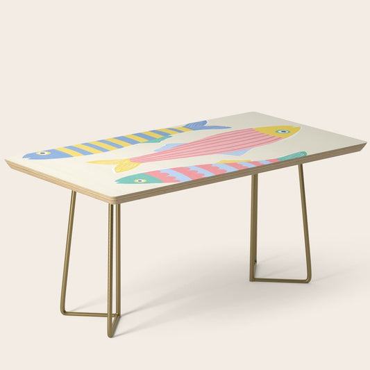 Catch of the Day - Playful Retro Sardine in fun stripes and dots Coffee Table Gallery Image 2