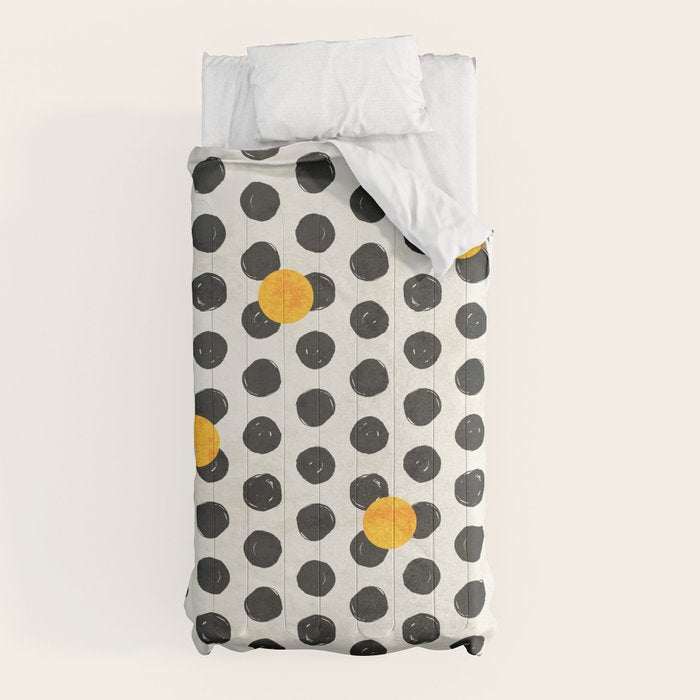 Brushed Strokes | Abstract Mid-Century Dots Pattern Comforter Gallery Image 10