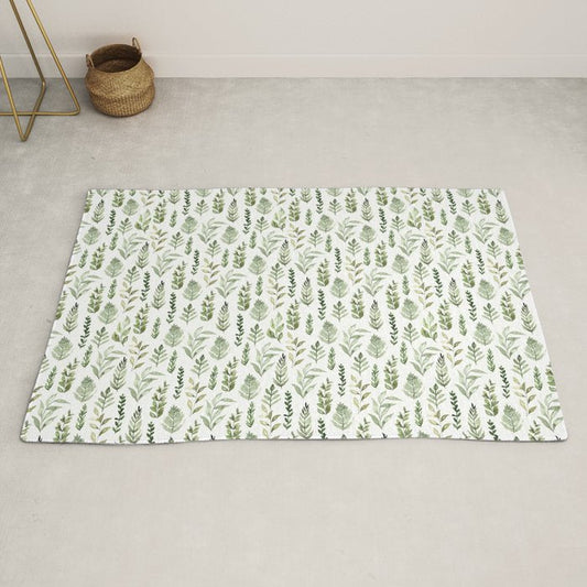 Watercolor leaves Rug Gallery Image 2