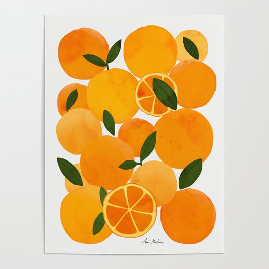 mediterranean oranges still life Poster Gallery Image 2