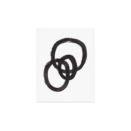 'And I Op' Minimalist Ink Line Drawing Abstract Black Brush Strokes Modern Funky Maze by Ejaaz Haniff Art Print Gallery Image 2