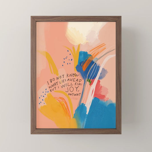 Find Joy. The Abstract Colorful Florals Mini Art Print Gallery Image 2