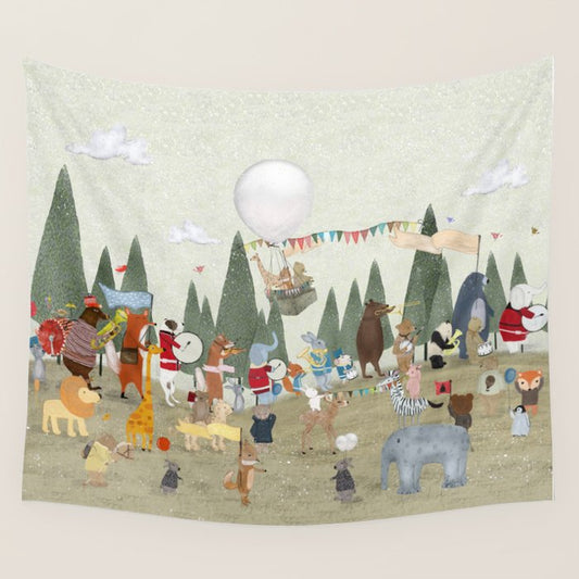 the great parade Wall Tapestry Gallery Image 2