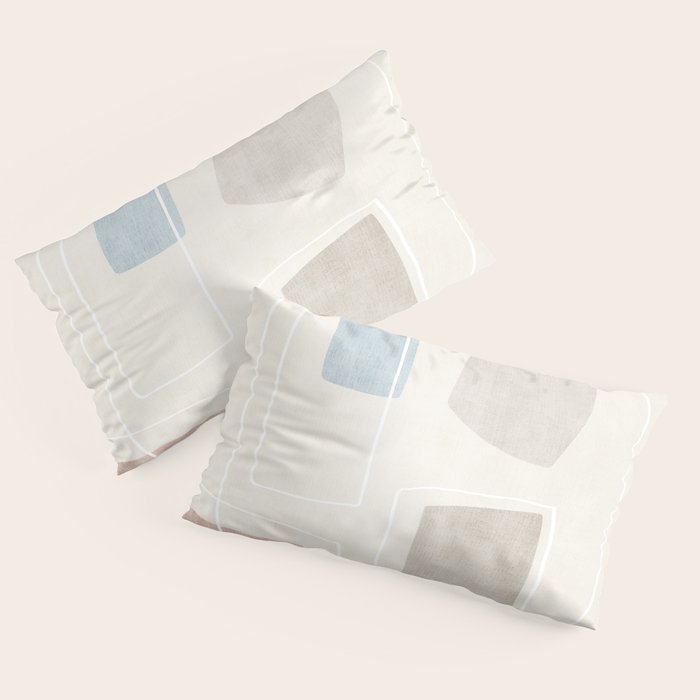 Neutral Minimalist Abstract Artwork Pillow Sham Gallery Image 4