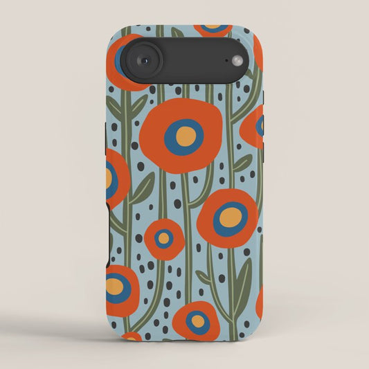Flower Market Amsterdam, Modern Retro Flower Print iPhone Case Gallery Image 2