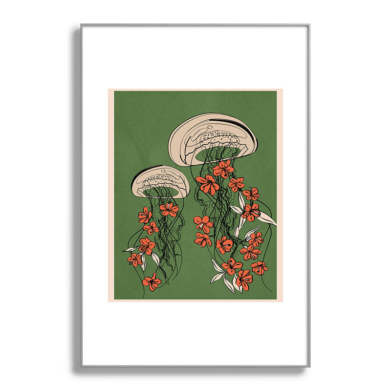 Floral Jellyfishes 2 Framed Art Print Gallery Image 101