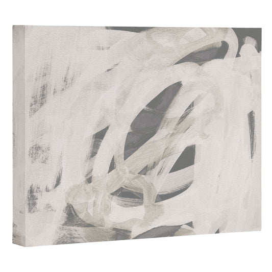 abstract brushstrokes neutral Canvas Print Gallery Image 2