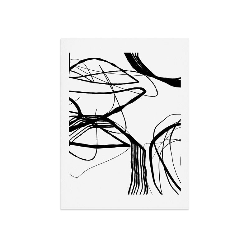 Flowing Ink Dynamics Black And White Art Print Gallery Image 7