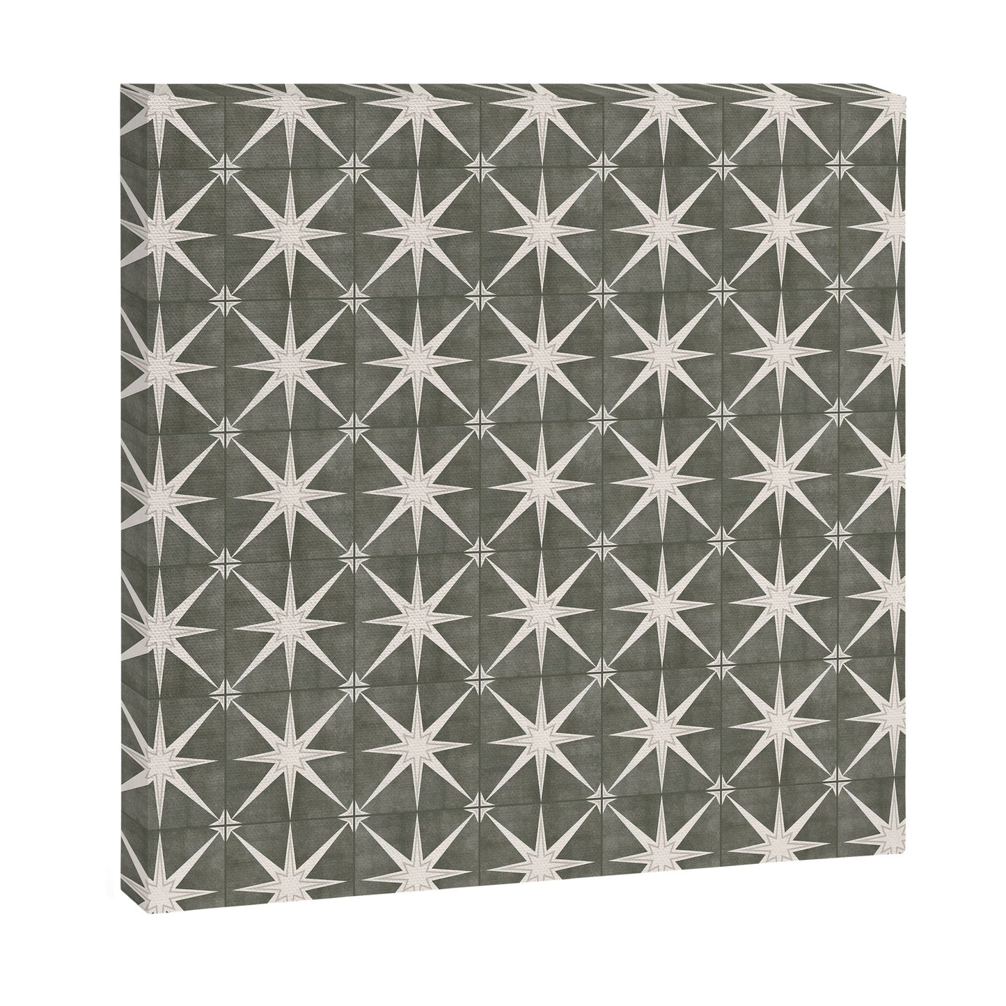 arlo star tile - olive Canvas Print Gallery Image 9