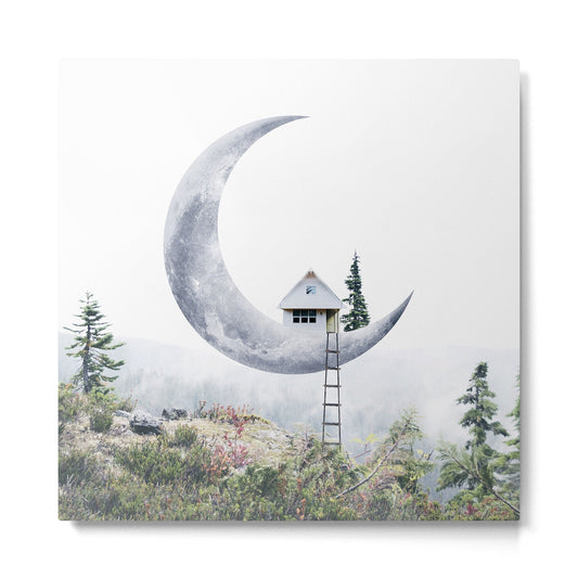 Moon House Metal Print Gallery Image 2