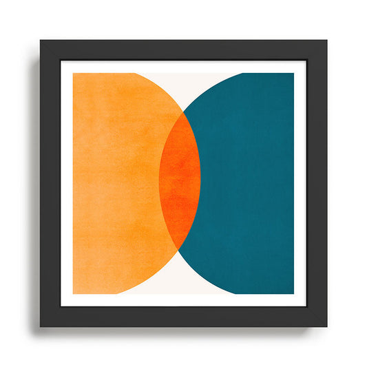 Mid Century Eclipse / Abstract Geometric Framed Art Print Gallery Image 2