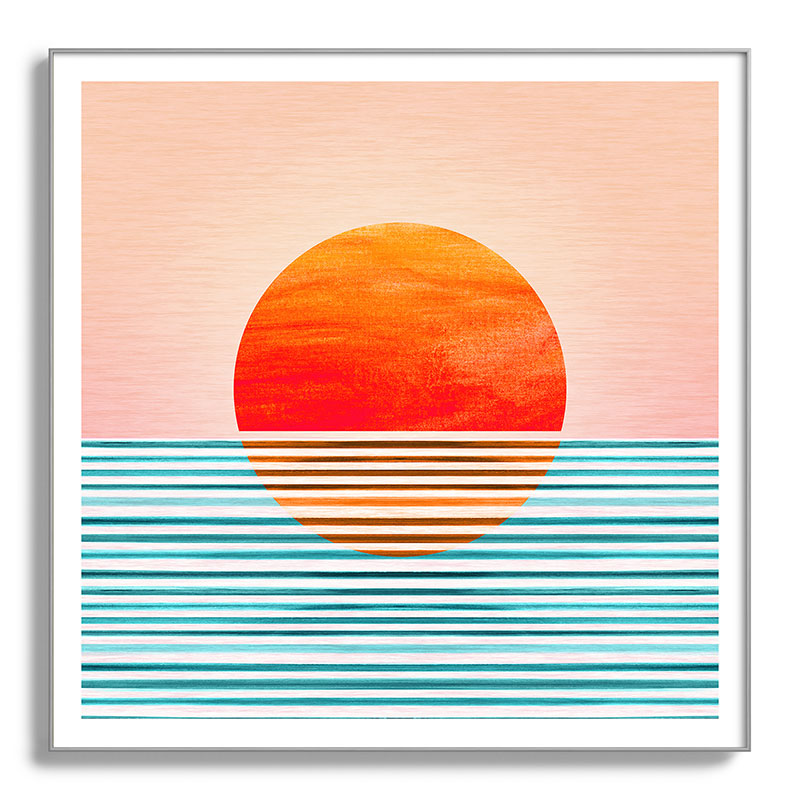 Minimalist Sunset III / Abstract Landscape Framed Art Print Gallery Image 142