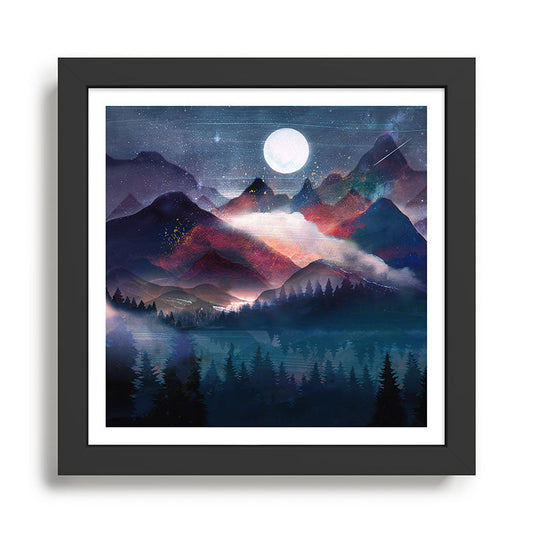Mountain Lake Under the Stars Framed Art Print Gallery Image 2