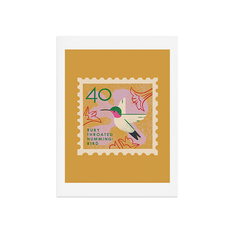 Hummingbird Postage Stamp Art Print Gallery Image 9