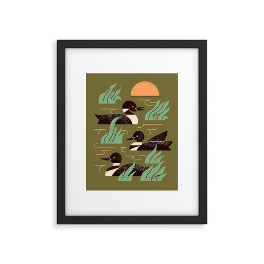 Loons At Dusk Framed Art Print Gallery Image 2