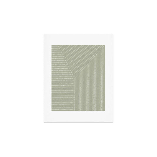 Lines (Linen Sage) Art Print Gallery Image 2