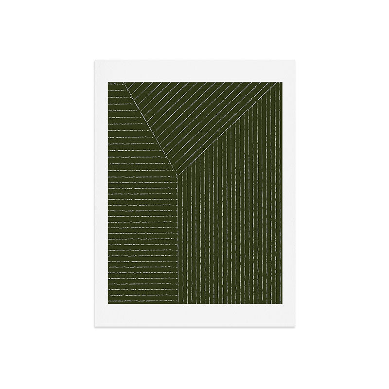 Lines (Olive Green) Art Print Gallery Image 5