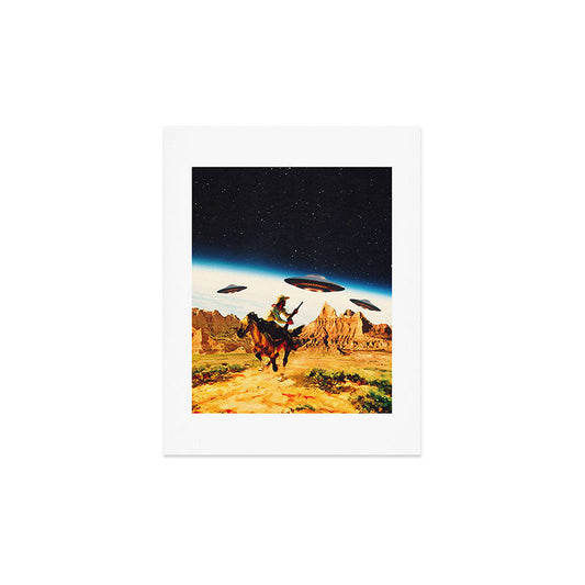 UFO Space Chase Art Print Gallery Image 2