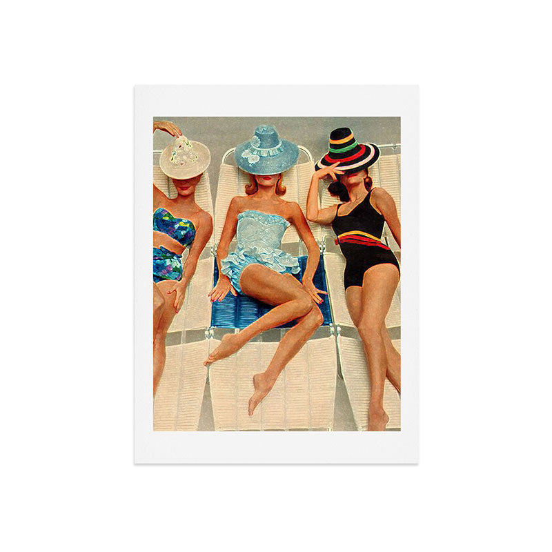 Retro Sunbathers Art Print Gallery Image 9