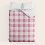 Gingham Large Pink White Duvet Cover Gallery Image 1