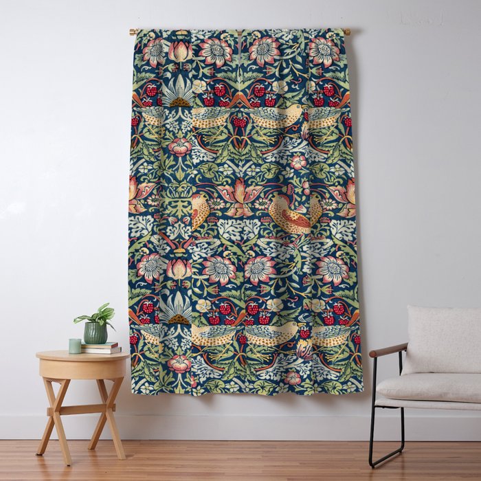 Strawberry Thief by William Morris Window Curtain Gallery Image 5