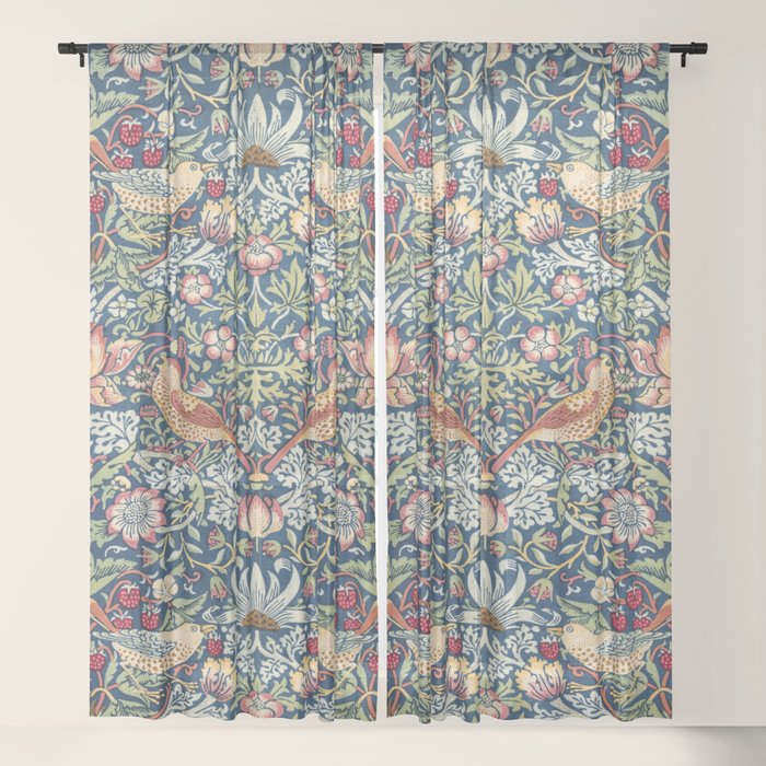 Strawberry Thief by William Morris Window Curtain Gallery Image 21