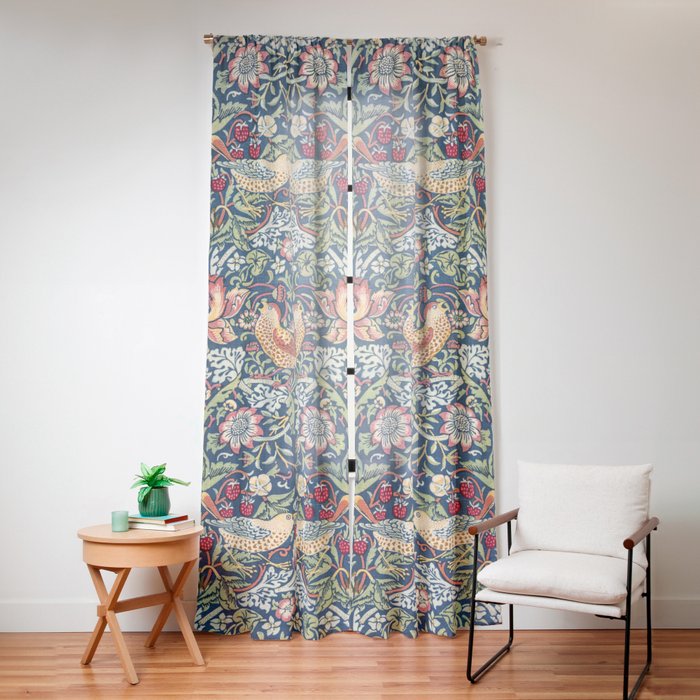 Strawberry Thief by William Morris Window Curtain Gallery Image 16