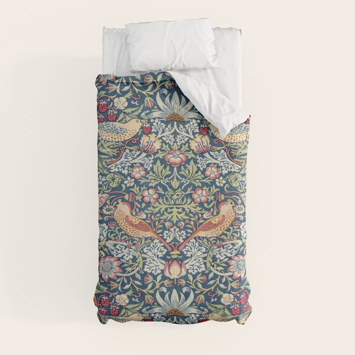 Strawberry Thief by William Morris Duvet Cover Gallery Image 9