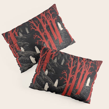 Haunted Ghost Forest Pillow Sham Gallery Image 3