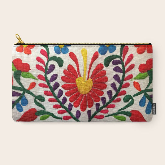 Red Mexican Flower Carry All Pouch Gallery Image 2