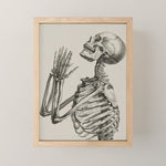 William Cheselden, Osteographia (The Anatomy of Bones), London, 1733 Praying Skeleton Mini Art Print Gallery Image 1