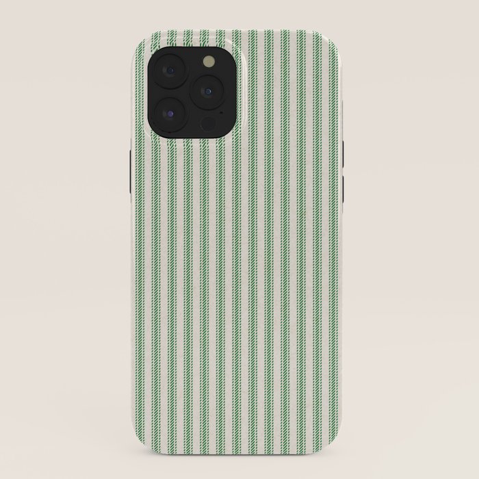 French Green Ticker Stripe iPhone Case Gallery Image 40